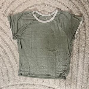 American Eagle Outfitters Olive Raglan Tee